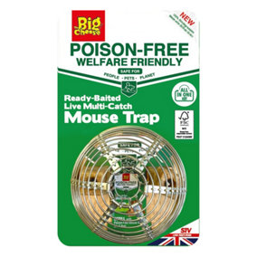 The Big Cheese, Poison-Free, Ready-Baited, Live Multi-Catch Mouse Trap