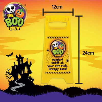 The Boo Crew Halloween Decorations Warning Sign, Enter at Own Risk