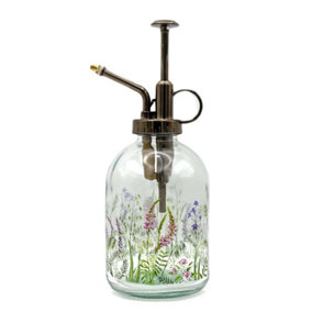 The British Gardening Company 350ml Wildflower Glass Plant Mister Spray Bottle