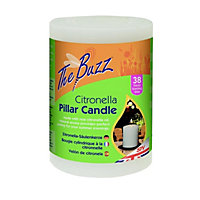 The Buzz Citronella Pillar Candle White (One Size)
