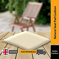 The CC Collection - Garden Seat Cushions - 6 x Seat Pad Cushions - Natural