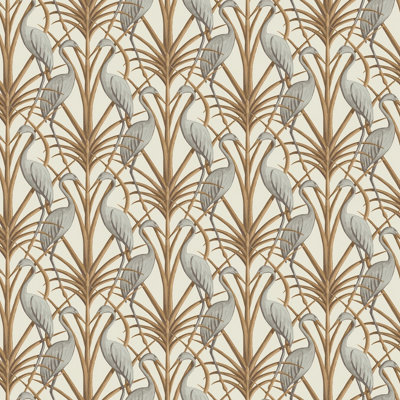 The Chateau By Angel Strawbridge - Nouveau Heron Cream Wallpaper