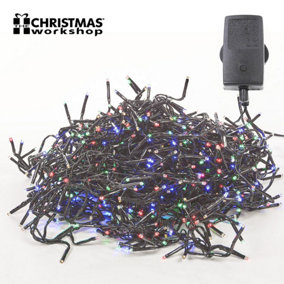 The Christmas Workshop 1000 Multi-Coloured LED Chaser Christmas Lights