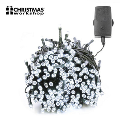 The Christmas 200 Bright White LED Chaser Christmas Lights