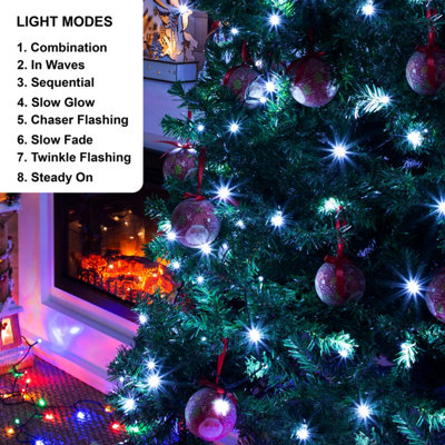The Christmas Workshop 200 Bright White Timer Lights