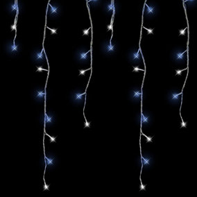 The Christmas Workshop 2000 Blue & White Icicle Christmas Lights For Indoor Or Outdoor Use