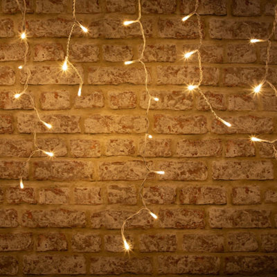 The Christmas Workshop 2000 Warm White Icicle Christmas Lights For ...
