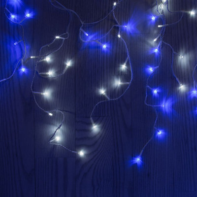 The Christmas Workshop 360 Blue White Icicle Christmas Lights For Indoor Or Outdoor Use