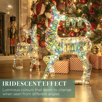 The Christmas Workshop 50cm Iridescent Light-Up Reindeer