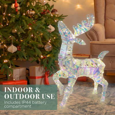 The Christmas Workshop 50cm Iridescent Light-Up Reindeer