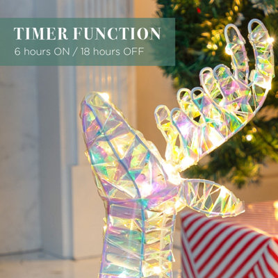 The Christmas Workshop 50cm Iridescent Light-Up Reindeer