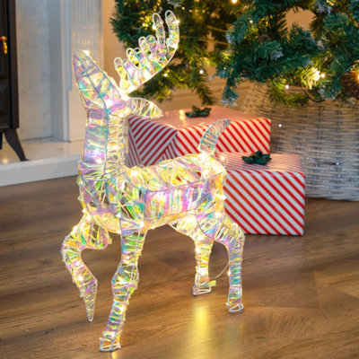 The Christmas Workshop 50cm Iridescent Light-Up Reindeer