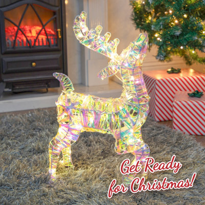The Christmas Workshop 50cm Iridescent Light-Up Reindeer