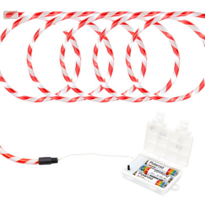 The Christmas Workshop 5m Candy Cane Rope Lights