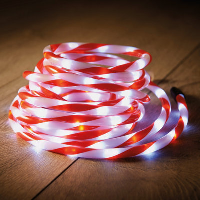 The Christmas Workshop 5m Candy Cane Rope Lights
