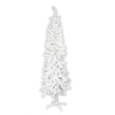 The Christmas 70640 6ft Slimline White Artificial Christmas Tree DIY at B&Q