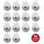 The Christmas Workshop 70899 Set of 14 Silver & White Snowflake Christmas Baubles 