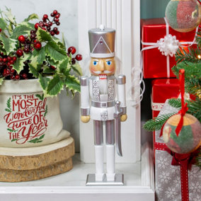 The Christmas Workshop 71039 35cm Tall Wooden Nutcracker Soldier