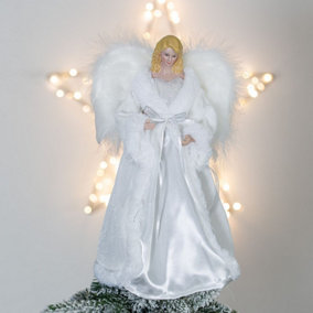 The Christmas Workshop 71099 Angel Tree Topper With White Dress