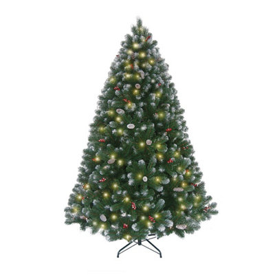 The Christmas Workshop 71240 200 LED Pre-Lit Frosted Berry Artificial ...