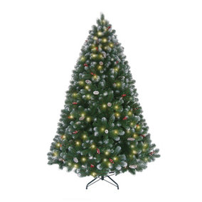 The Christmas Workshop 71240 200 LED Pre-Lit Frosted Berry Artificial Christmas Tree