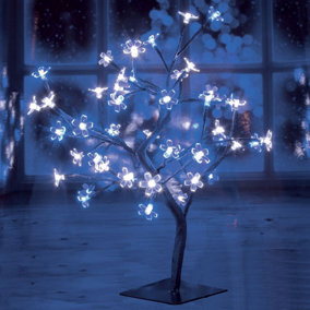 The Christmas Workshop 71620 45cm Blue & White LED Blossom Tree