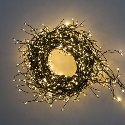 The Christmas Workshop 71779 680 Warm White Micro LED Cluster String Lights	With Green Wire Casing Price Comparisons | Compare The Build