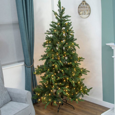 The Christmas Workshop 72019 6FT Pre-Lit Mixed Fir Artificial Christmas Tree