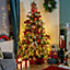 The Christmas Workshop 72019 6FT Pre-Lit Mixed Fir Artificial Christmas Tree