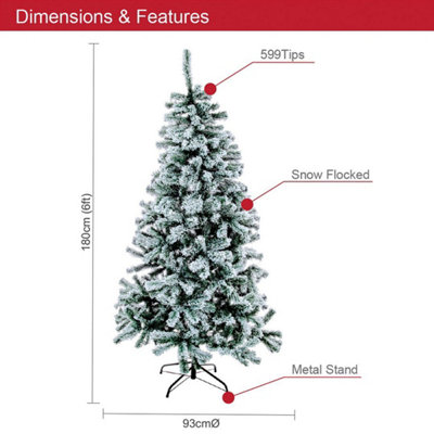 The Christmas Workshop 72069 6ft Snowy Cone Artificial Christmas Tree