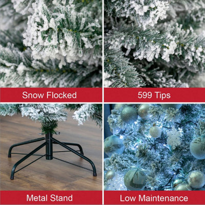 The Christmas Workshop 72069 6ft Snowy Cone Artificial Christmas Tree