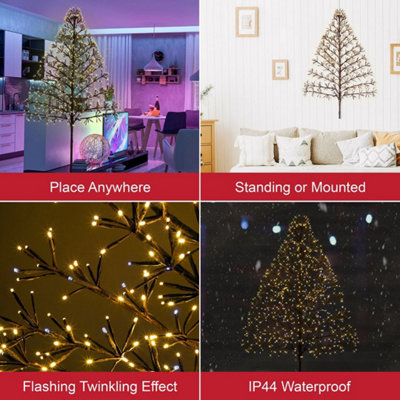 The Christmas Workshop 72999 1.8-Metre Light-Up Starburst Christmas Tree - 3