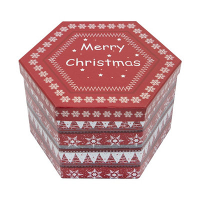 The Christmas Workshop 73750 Set of 14 Red & White Coloured Nordic Design Christmas Baubles - 9