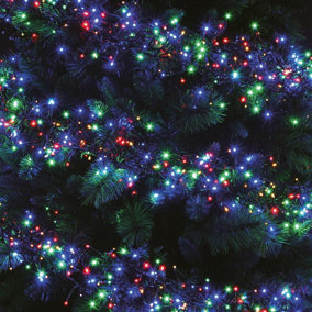 The Christmas Workshop 75910 288 Multi-Coloured LED Chaser Cluster Christmas Lights