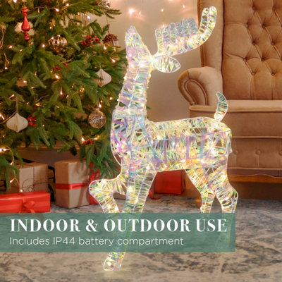  Little Reindeer 新品 The Christmas Workshop 75cm Iridescent Light-Up Reindeer