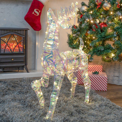 The Christmas Workshop 75cm Iridescent Light-Up Reindeer