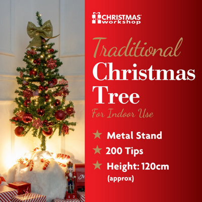The Christmas Workshop 76710 4ft Traditional Artificial Christmas Tree - 7