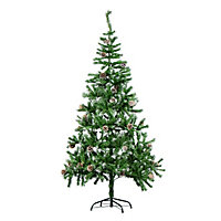 The Christmas Workshop 76820 6ft Traditional Artificial Christmas Tree with Snow & Pine Cones