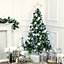 The Christmas Workshop 76820 6ft Traditional Artificial Christmas Tree with Snow & Pine Cones