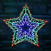 The Christmas Workshop 77710 Multi-Coloured Star Christmas Light With 35 LED Lights
