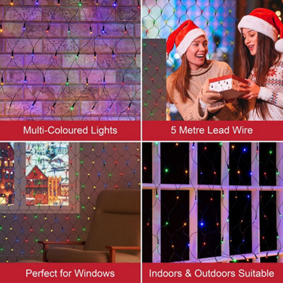 The Christmas Workshop 77970 150 LED Multi-Coloured Christmas Net Lights - 3