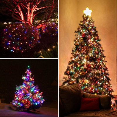 Lighted Ceramic Christmas Tree - Battery-Operated with Multi