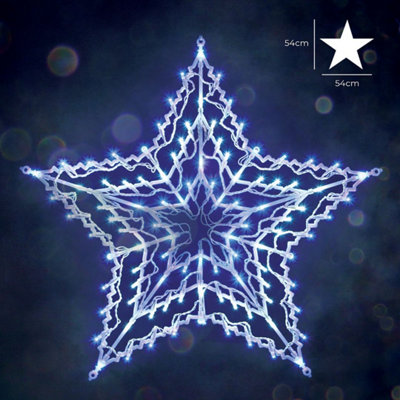 The Christmas Workshop 80640 Blue White Star Christmas Light