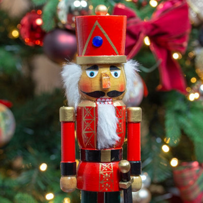 The Christmas Workshop 81550 35cm Tall Wooden Nutcracker Soldier