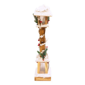 The Christmas Workshop 82690 60cm Snow Topped Wooden Lamppost