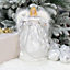 The Christmas Workshop 83960 Angel Tree Topper With Silver Dress