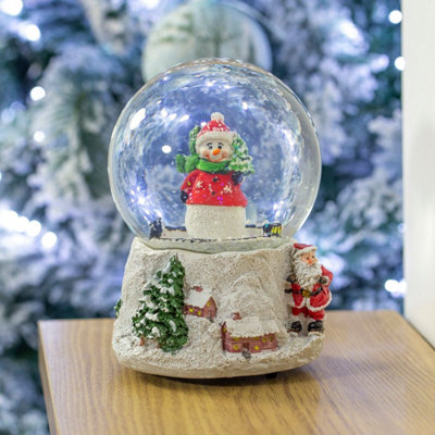 The Christmas Workshop 84410 Musical Snow Globe With Snowman Design ...