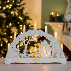The Christmas Workshop 88200 Wooden Illuminated Candle Bridge