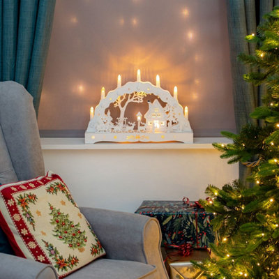 The Christmas Workshop 88200 Wooden Illuminated Candle Bridge