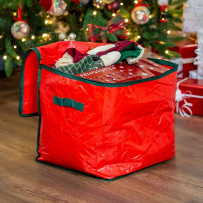 The Christmas Workshop Bauble and Decoration Storage Bag Huge Capacity Holds 64 Baubles Keep Safe and